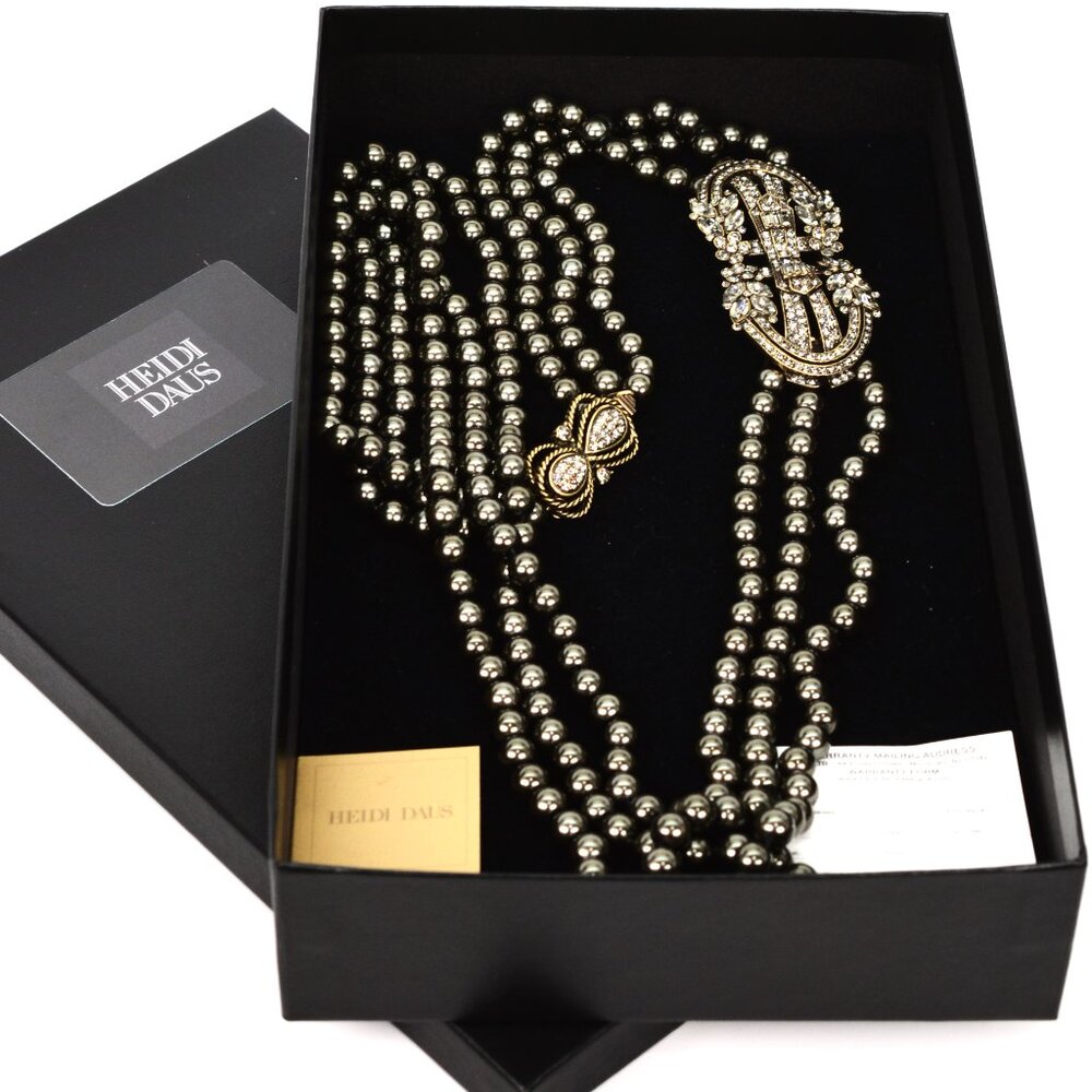 Heidi Daus Triple Strand Offset Statement Enhance… - image 2